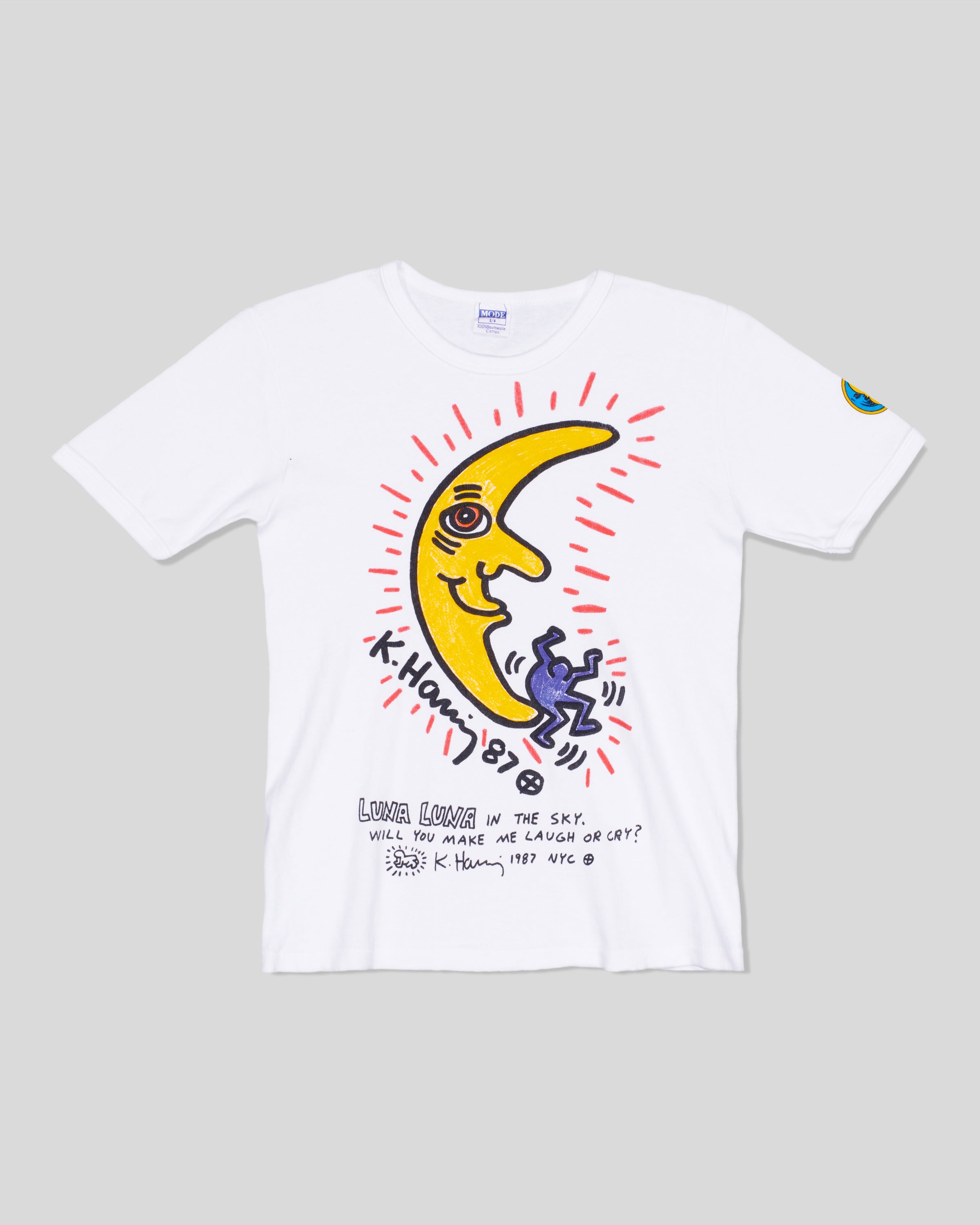 Archival white Fitted Keith Haring T-Shirt