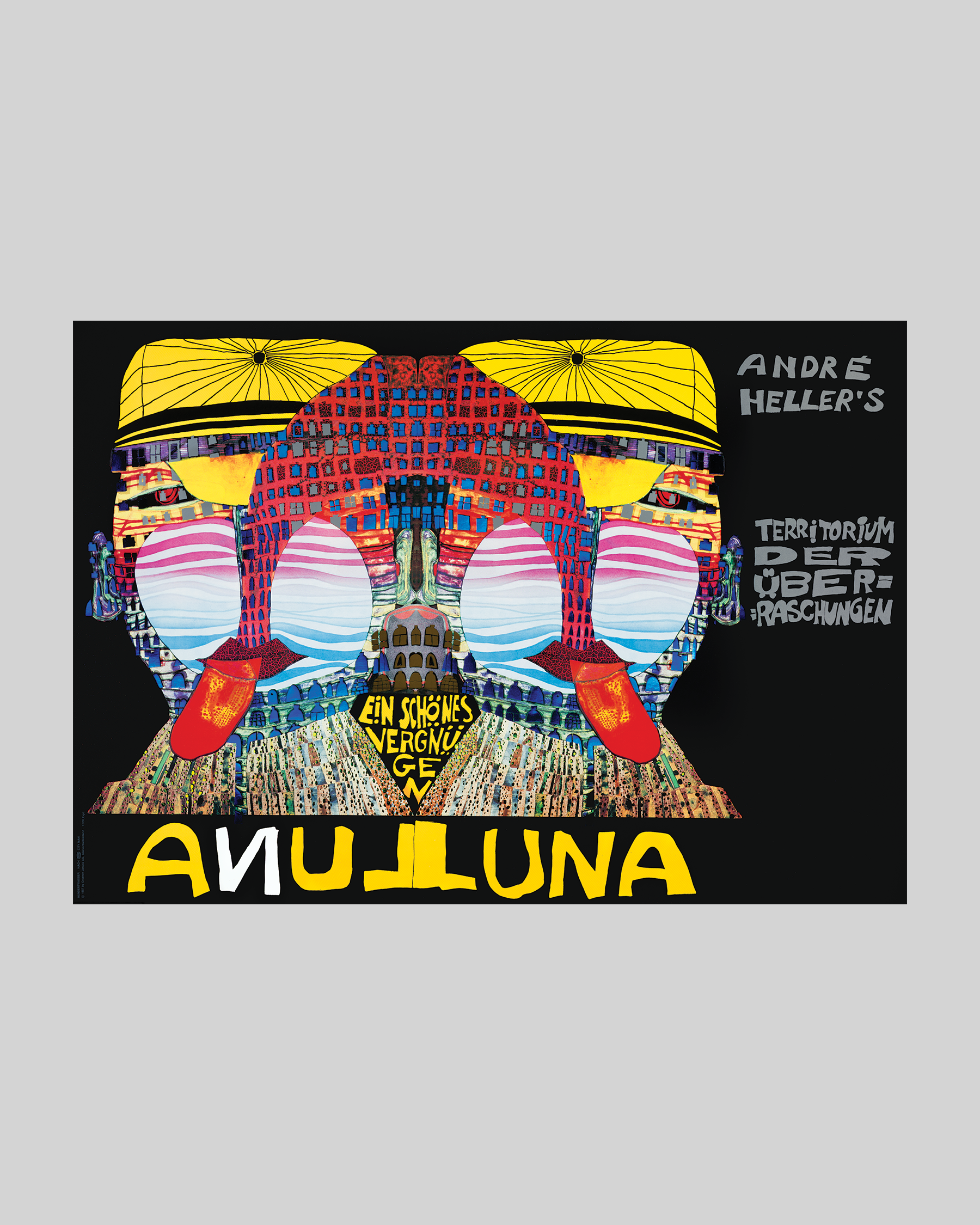 Archival Friedensreich Hundertwasser Poster for Luna Luna
