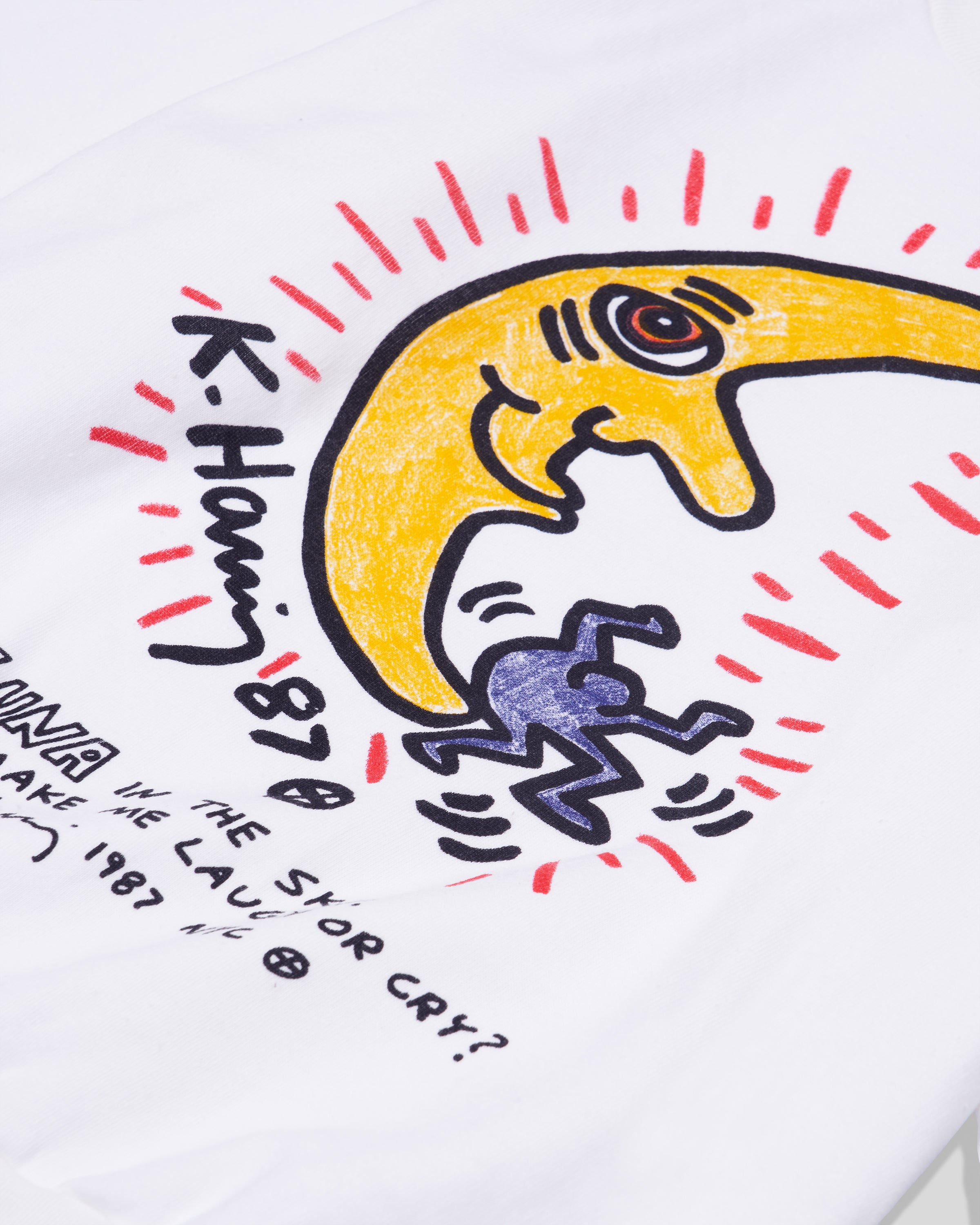 Archival Keith Haring Crewneck white close up