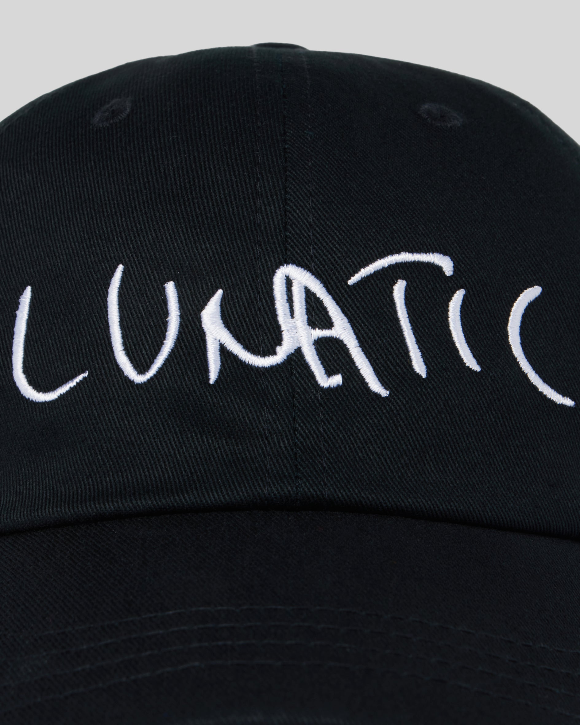 Basquiat Lunatic Hat, Black close up