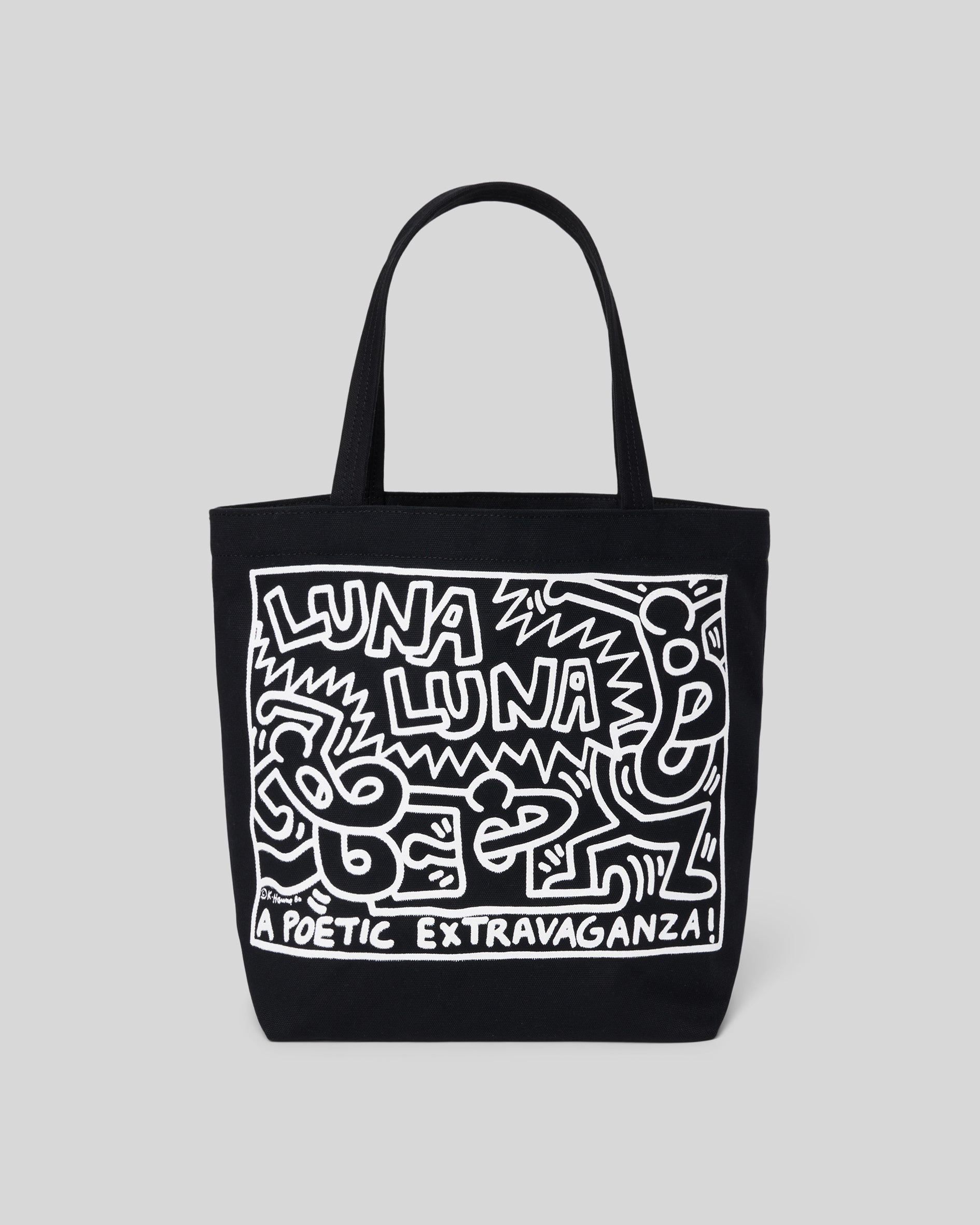 Keith Haring A Poetic Extravaganza Tote Bag Black